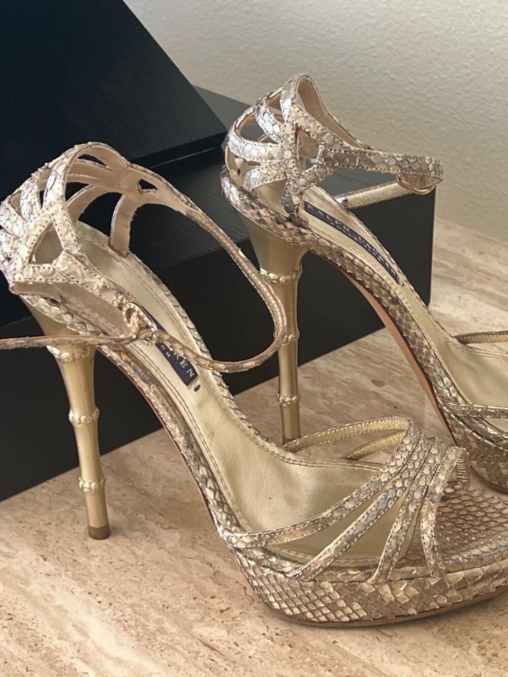 Ralph Lauren Collection High Heel Sandals - Size 7 1/2